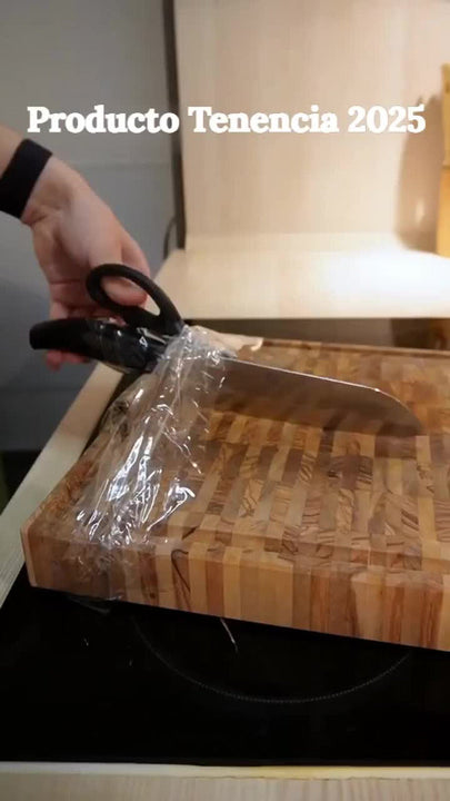 Clever Cutter Cortador Cocina 2 En 1 Cuchillo Tijeras Mesa Blanco