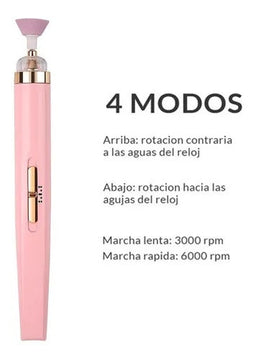 Pulidor Eléctrico Lima Uñas Manicure Recargable Pedicure Luz