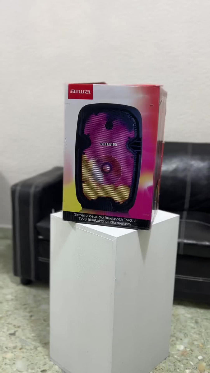 Parlante Bluetooth Aiwa Awsp08twl 300w Flame Con Microfono Color Negro