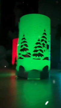 Faroles Noche De Velitas Navideños!!!!con Led De Colores