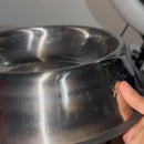 Comedero Plato Para Perros Y Gatos En Acero Inoxidable 22cm Color Plateado
