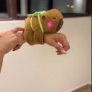 Peluche Capibara Cola Giratoria Luz Led Música Juguete Niños Café