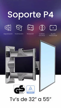 Soporte Para Tv Brazo North Bayou Nb P4 32 A 55 Original Negro
