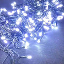 Serie Navideña Luz Led Blanca X200 Luces Cable Verde Paq. X8