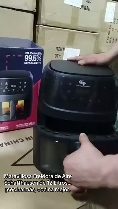 Freidora Olla Aire Caliente Sin Aceite Air Fryer 12 Litros Negro