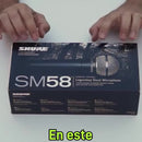 Micrófono Shure SM SM58-LC Dinámico Cardioide color gris oscuro y plateado