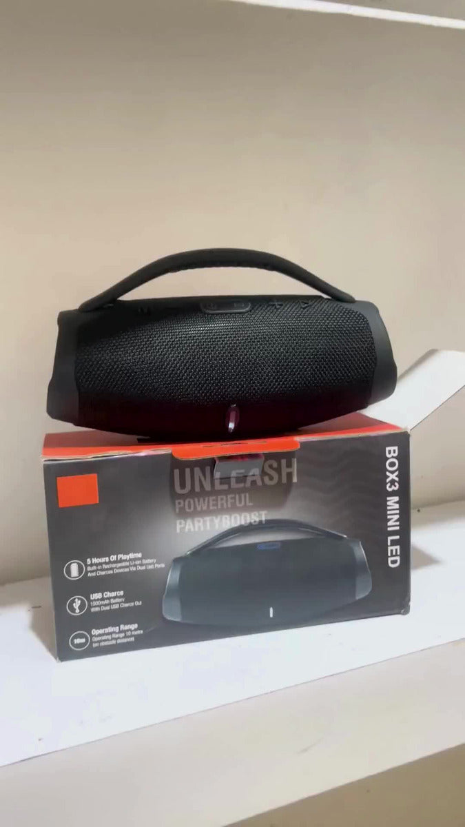 Mini Parlante Bafle Bluetooth Boombox3 Impermeable Negro 30w