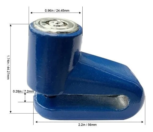 Candado Seguro Para Freno Disco Moto/bicicleta Antitaladro
