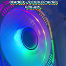 Gabinete Chasis Para Pc Gamer Pecera Argb Blanco + 5 Cooler