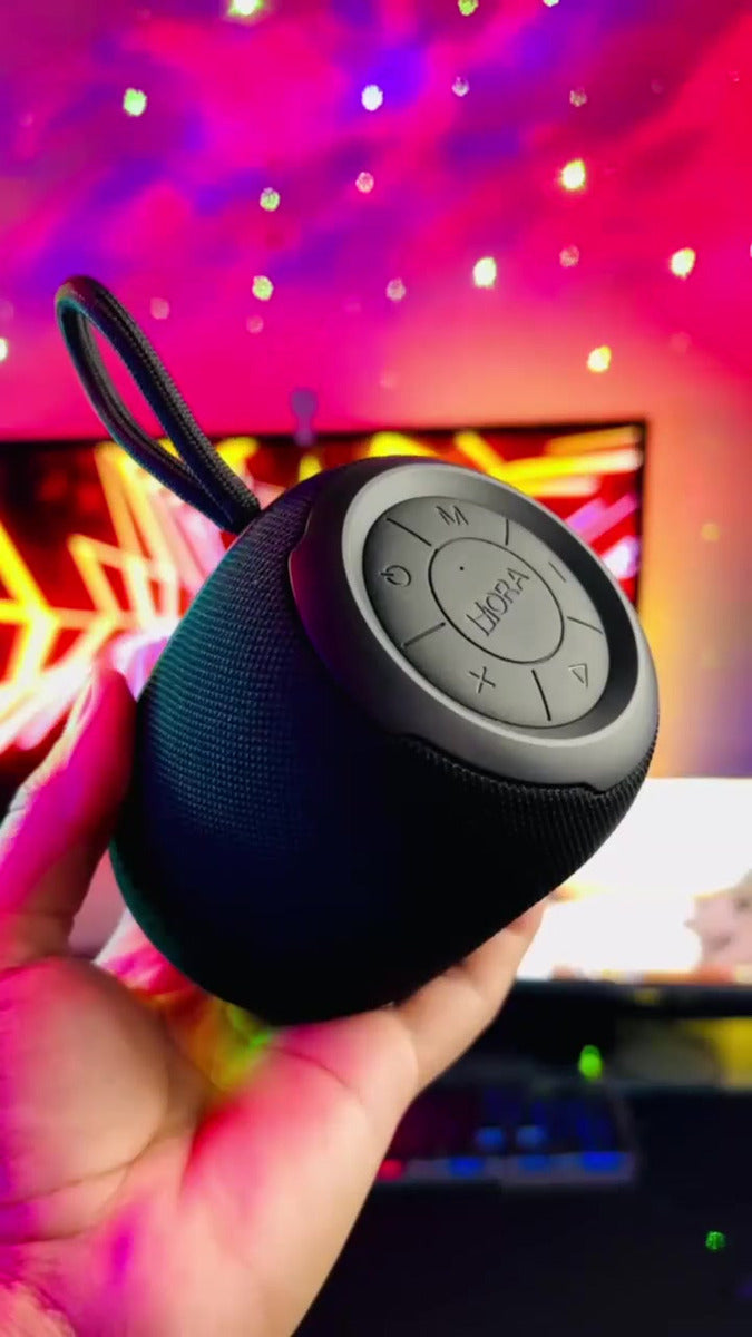 Parlante Bluetooth Portátil 1Hora Inalámbrica Portátil Altavoces Soporte Aux Micro Sd Tf Tarjeta Altavoz para Fiesta Negro