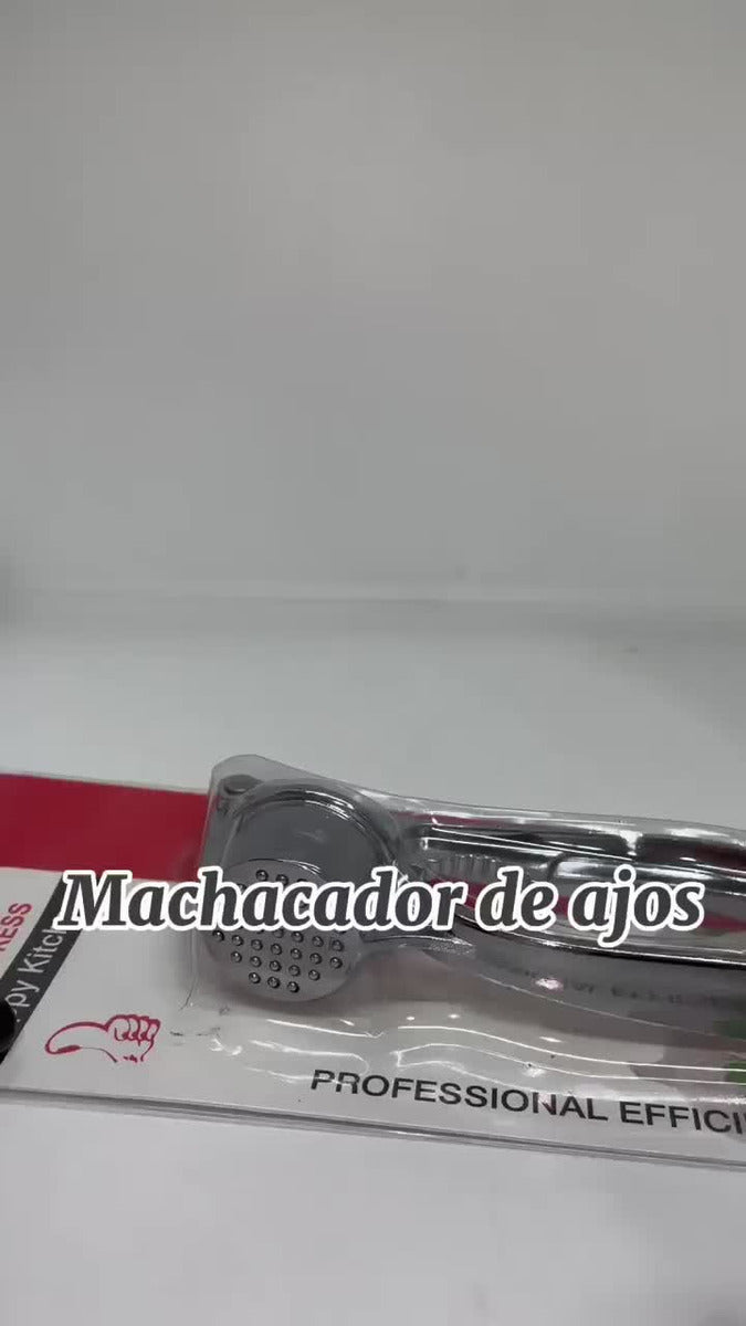 Exprimidor Plateado Acero Inoxidable Ajos Prensa Trituradora