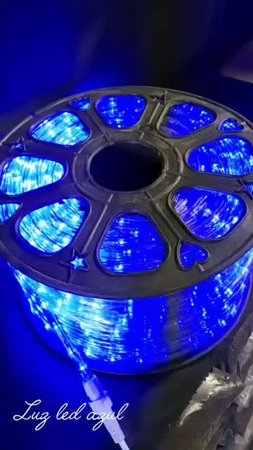 Manguera Led 3 Vias Luces Navideñas 30mt Azul