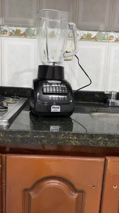 Licuadora Imusa Infiny Force XL 10 2.2 L negra con vaso de vidrio