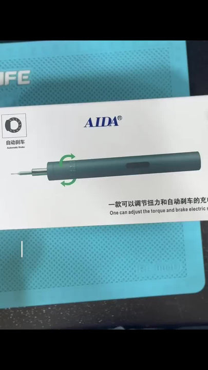 Destornillador Eléctrico Aida Professional Para Teléfonos - Gris Oscuro