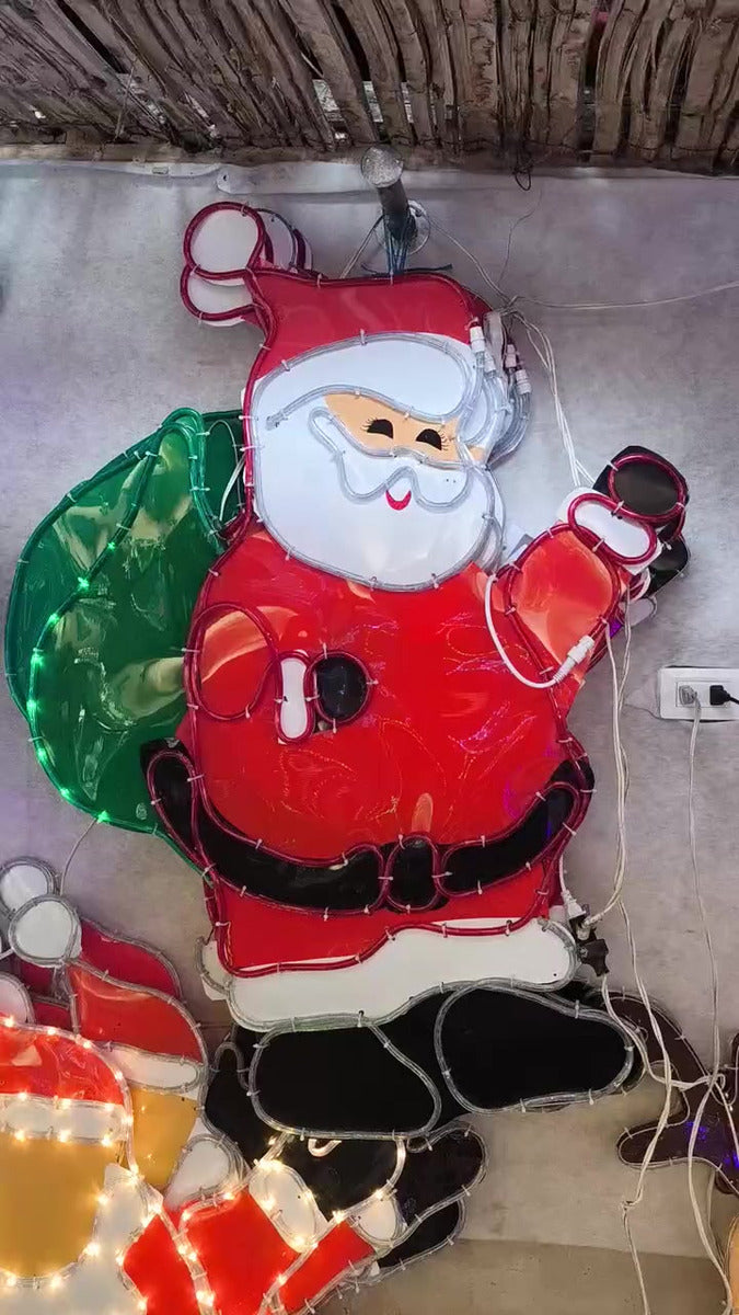 Figuras Navideñas En Luz Led Azul