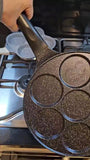 Sartén Siete Puestos Emojis Desayuno Pancakes Antiadherente Gris Oscuro
