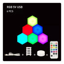 Paneles De Luz Led Rgb Hexagonal Táctil Decoración Creativa