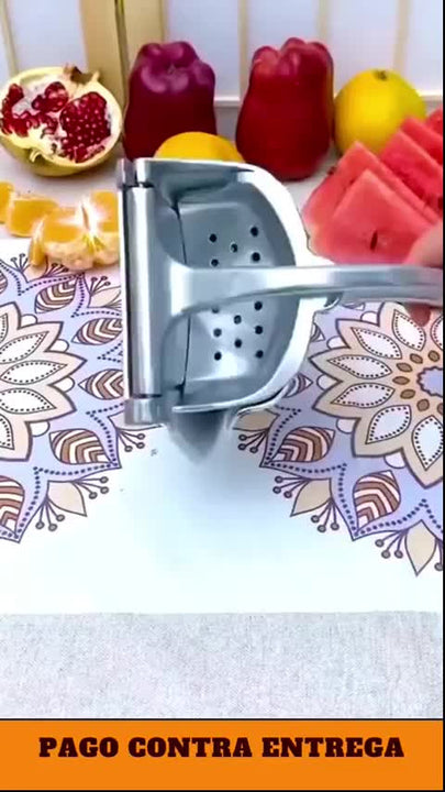 Exprimidor Extractor De Jugos De Naranjas Y Frutas Manual Plateado