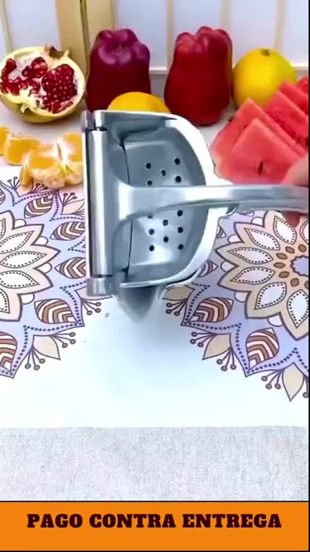 Exprimidor Extractor De Jugos De Naranjas Y Frutas Manual Plateado