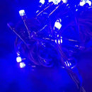 Serie Navideña Luz Led Azul X100 Luces Cable Verde Paq. X1