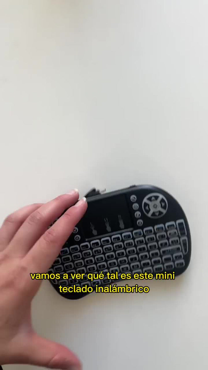 Mini Teclado Inalámbrico Airmouse Android Smart Tv Iluminado Mouse Color Teclado Black