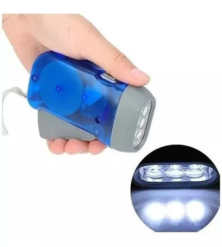 Linterna Manual Con Dinamo Sin Pilas Ni Cables Hogar Camping Color de la luz Blanco