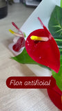 Flor De Anturio Artificial Decoración Mata Plástica Regalo