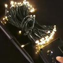 Luz Adorno Navideño Calida Carga Luz Solar 100 Leds
