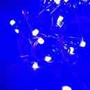 Serie Navideña Luz Led Azul X100 Luces Cable Verde Paq. X2