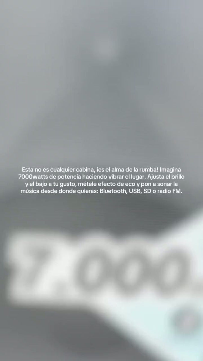Cabina Activa De 15 Audio Sound Con Trípode Y Micrófono Negro