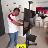 Soporte Tv Pedestal Móvil Con Ruedas Para Tv 32 A 70 Pulgada Negro