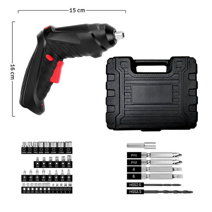 Destornillador Inalámbrico Recargable Eléctrico Atornillador F14261-16