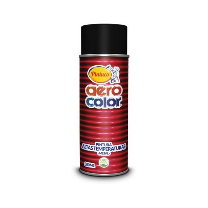 AEROSOL AEROCOLOR ALTAS TEMPERATURAS NEGRO MATE 300ML