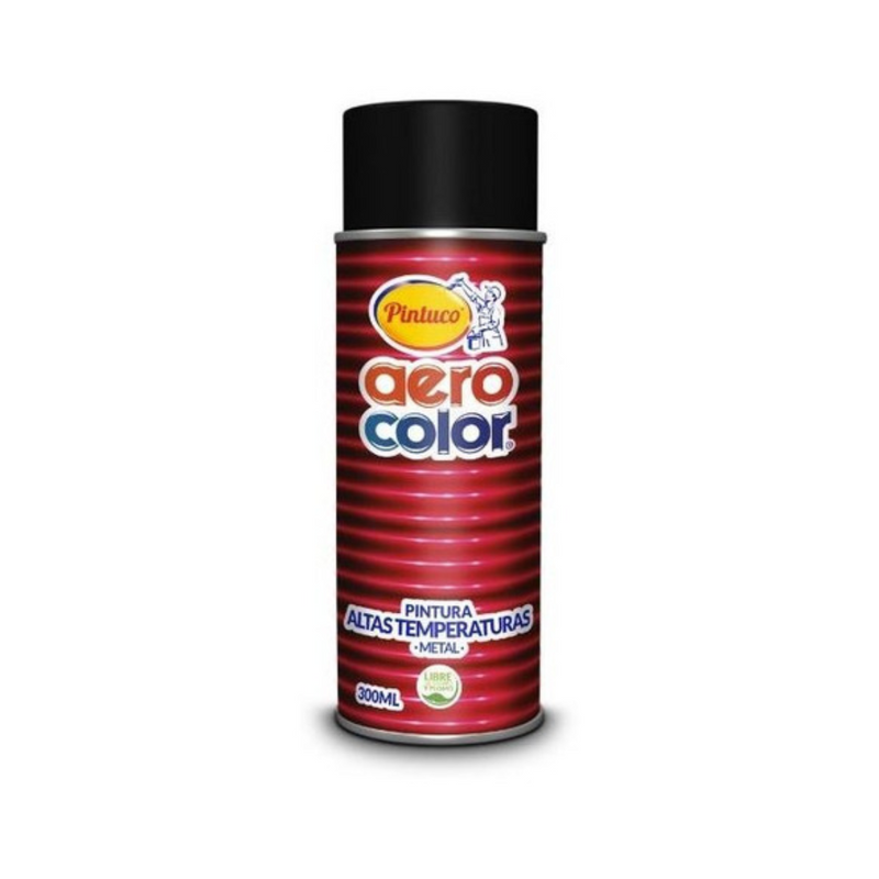 AEROSOL AEROCOLOR ALTAS TEMPERATURAS NEGRO BRILLANTE 300ML
