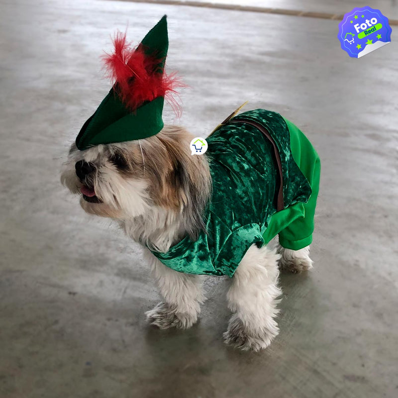 Disfraz Peter Pan Para Perro Gato Mascotas Halloween GD01PPAN