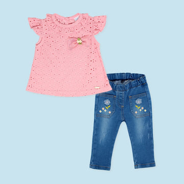 CONJUNTO JEANS NIÑA 15368 BAMBINOS