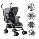 COCHE PASEADOR BASTON ZAZU EB217 GRIS EBABY