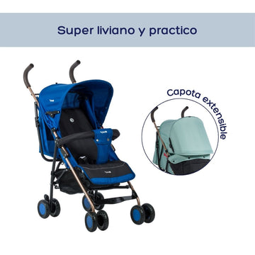 COCHE PASEADOR BASTON ZAZU EB217 AZUL EBABY