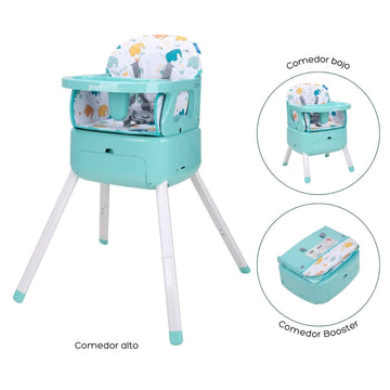 SILLA COMEDOR 3 EN 1 BOOSTER BONY PRIORI VERDE -