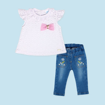CONJUNTO JEANS NIÑA 15368 BAMBINOS