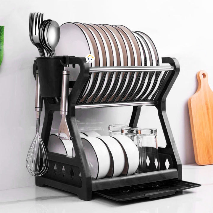 Escurridor Platos Locero 2 Niveles Organizador Tazas Vasos COCI124