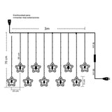 Cortina Intercalada Estrellas 3M Luces Navidad 100 LEDS AL-031