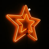 Estrella Luz Neón 5 Puntas Ventana Puerta Navidad 2202