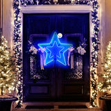 Estrella Luz Neón 5 Puntas Ventana Puerta Navidad 2202