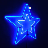 Estrella Luz Neón 5 Puntas Ventana Puerta Navidad 2202