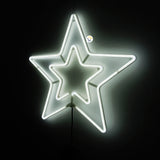 Estrella Luz Neón 5 Puntas Ventana Puerta Navidad 2202