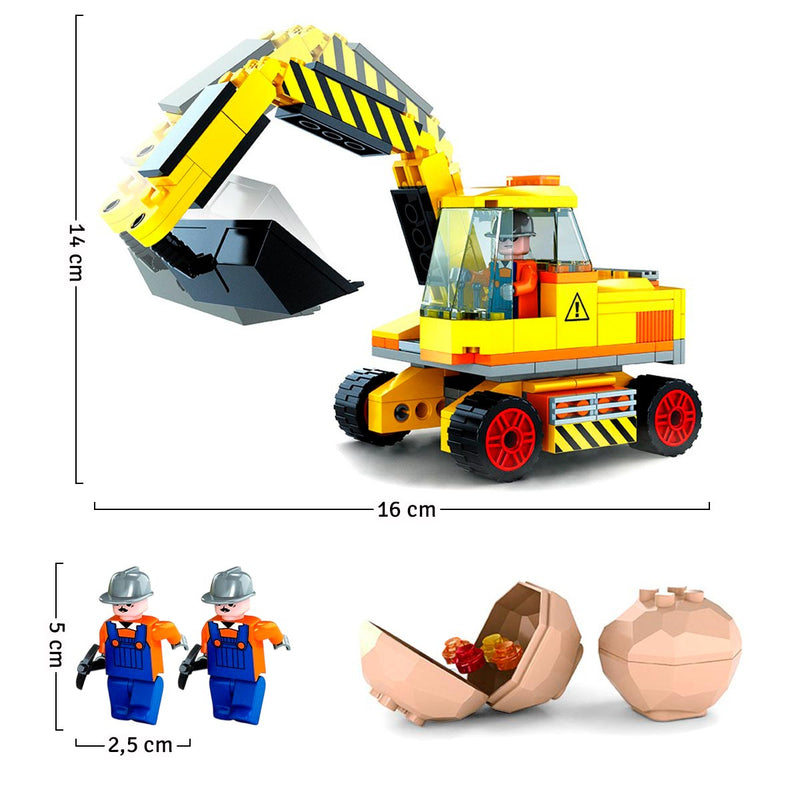 Excavadora De Construcción Armable Bloques 167 Piezas Juguete Armatodo MG22502