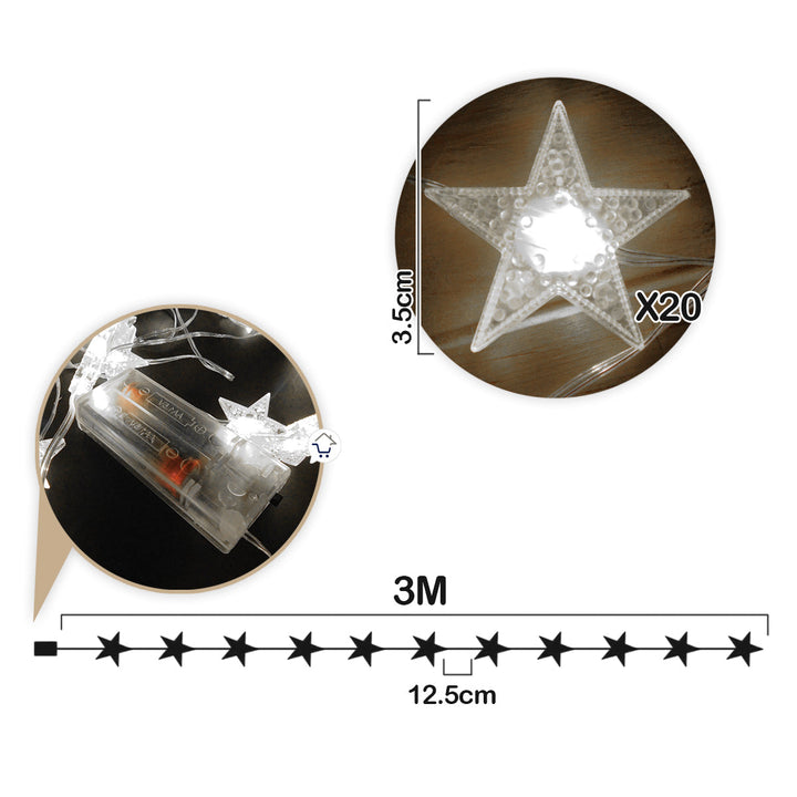 Extensión Luces Estrellas Micro Led Función Pila 320S