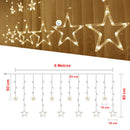Extensión Luces Led Estrella X6 Metros Luz Navidad Cálida 2095