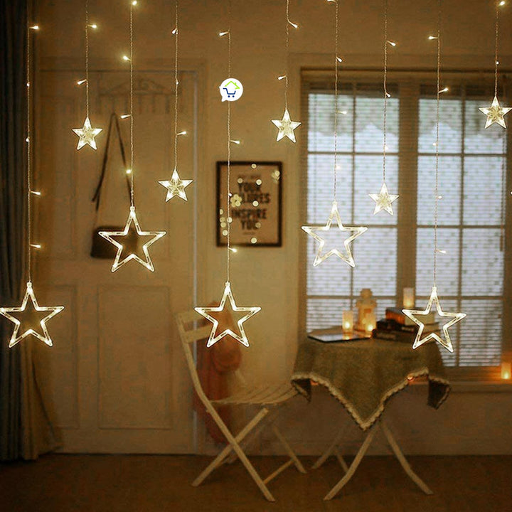 Extensión Luces Led Estrella X6 Metros Luz Navidad Cálida 2095